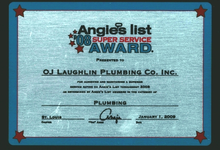2008 Angie's List Super Service Award - Plumbing Category
